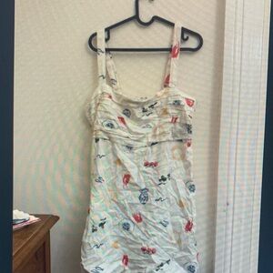 Abercrombie & Fitch White Printed Mini Dress